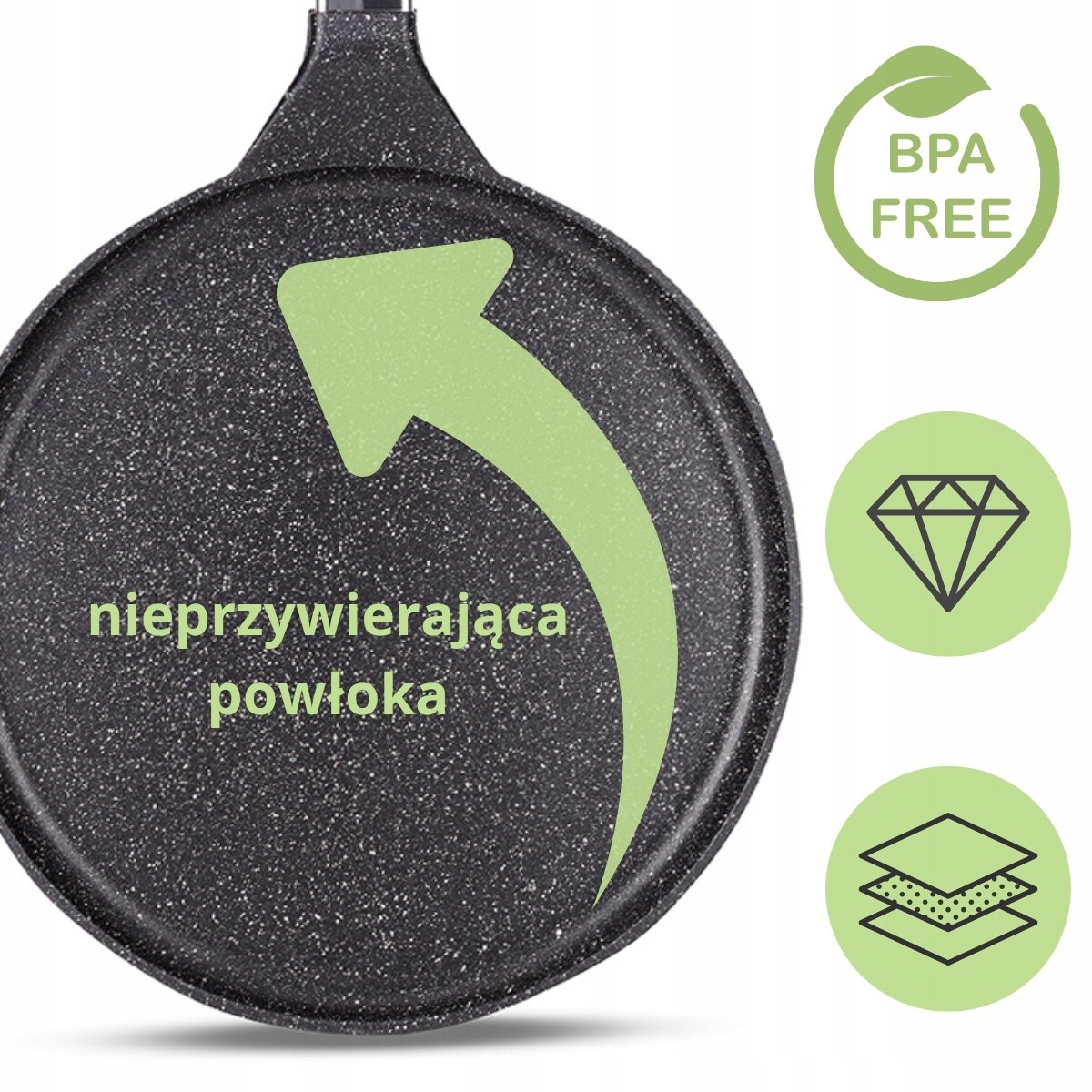 Patelnia naleśnikowa do pancakes na naleśniki 24cm KAMILLE