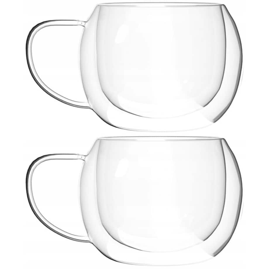 Szklanka termiczna Bergman podwójne dno do kawy z uchwytem 250ml