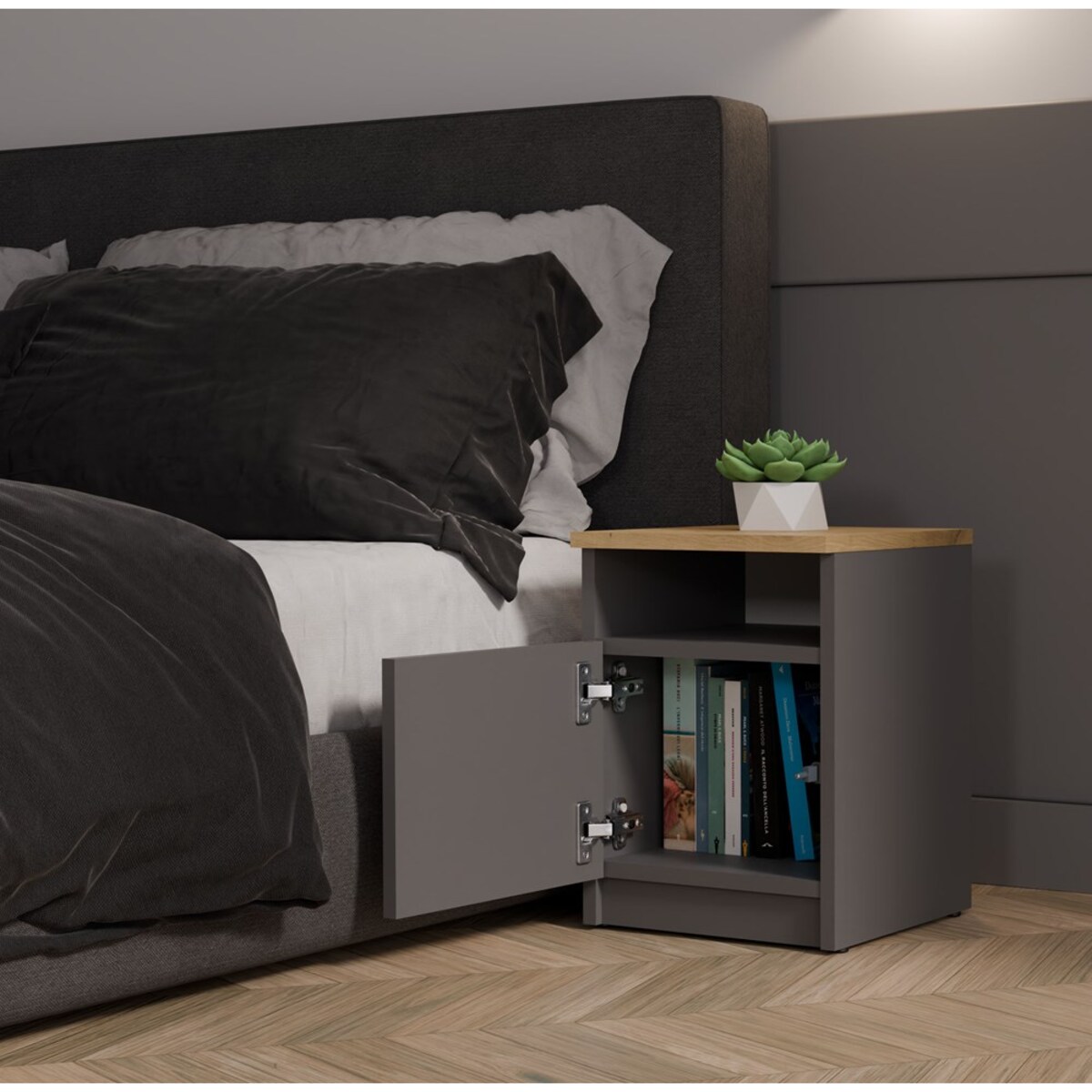 Szafka nocna GALAX 30/1D ANTRACYT ARTISAN