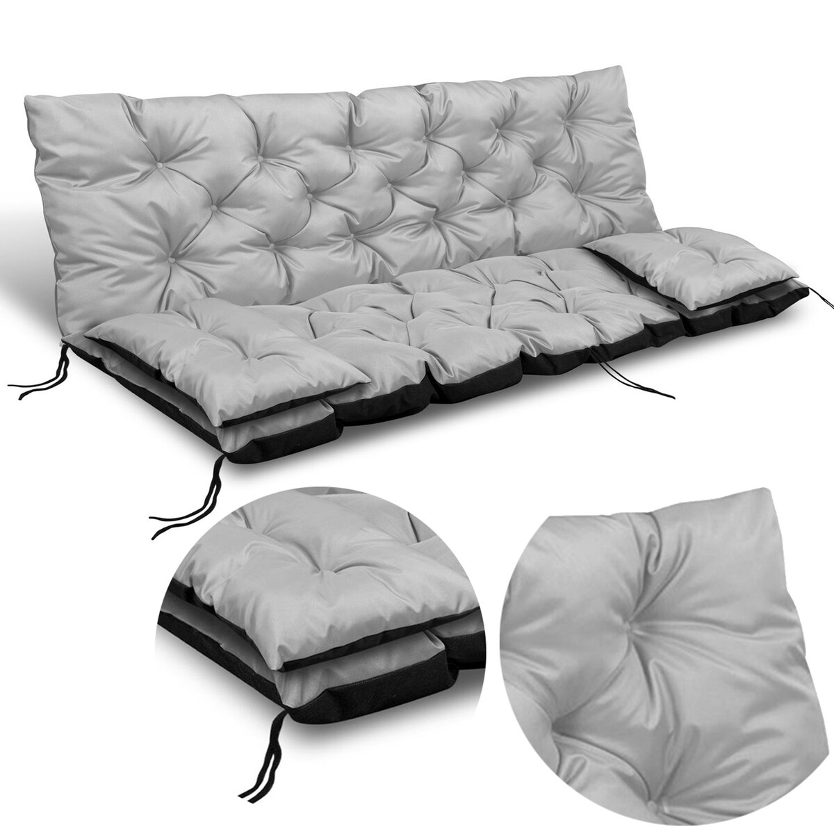 Poduszka Na Huśtawkę Ogrodową Ławkę 180X60X50Cm + 2 Poduszki Ogrodowa