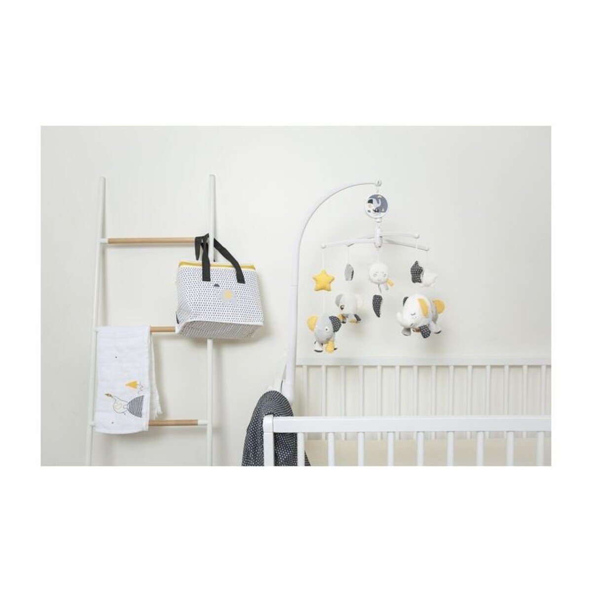 Karuzela z pozytywką do łóżeczka słoniki BABYFAN Sauthon