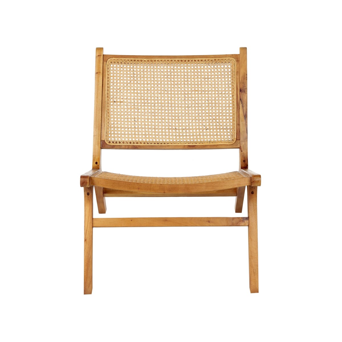 Krzesło drewniane z plecionką rattanową jasne drewno MIDDLETOWN