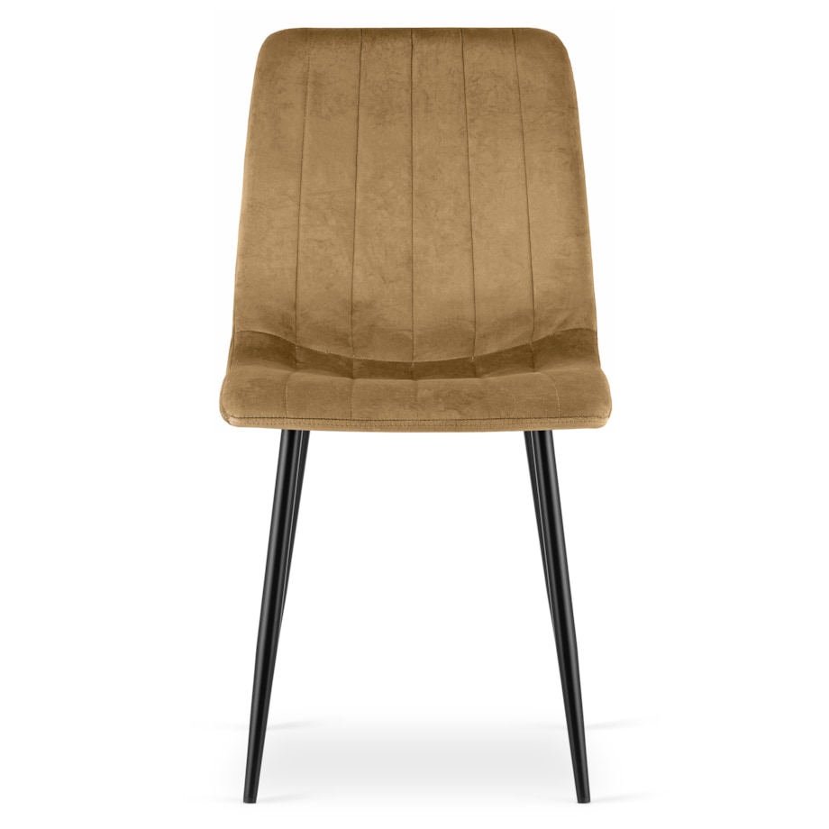 Krzesło Lava nowoczesny design Brązowy Aksamit / Nogi Czarne X4