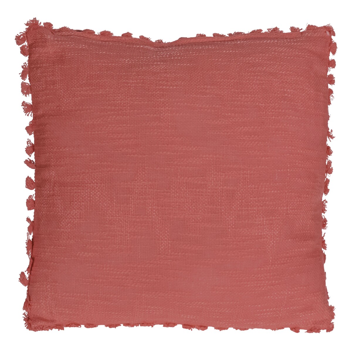 Poduszka Boho Z Frędzlami Dekoracyjna Ozdobna 45x45cm Czerwona