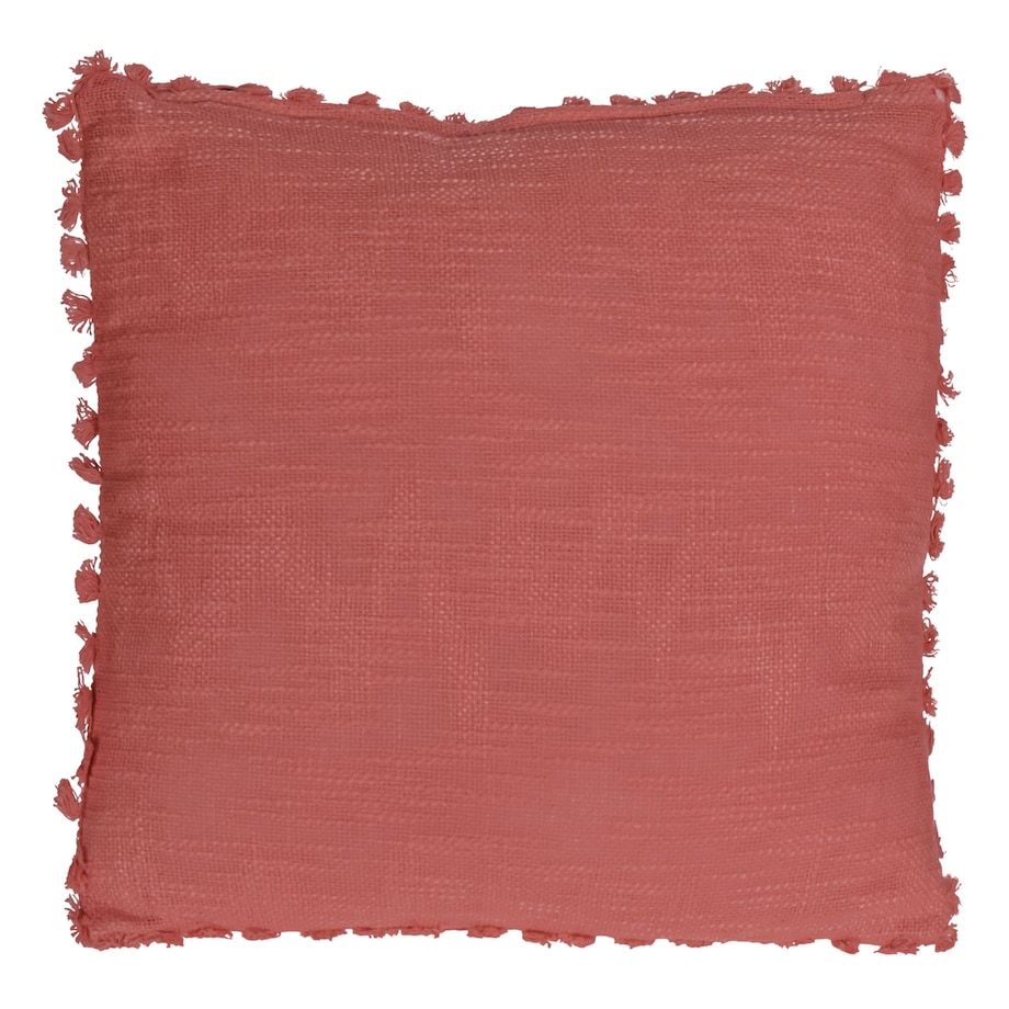 Poduszka Boho Z Frędzlami Dekoracyjna Ozdobna 45x45cm Czerwona