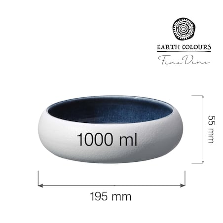 Miska Goro White Blue 195mm