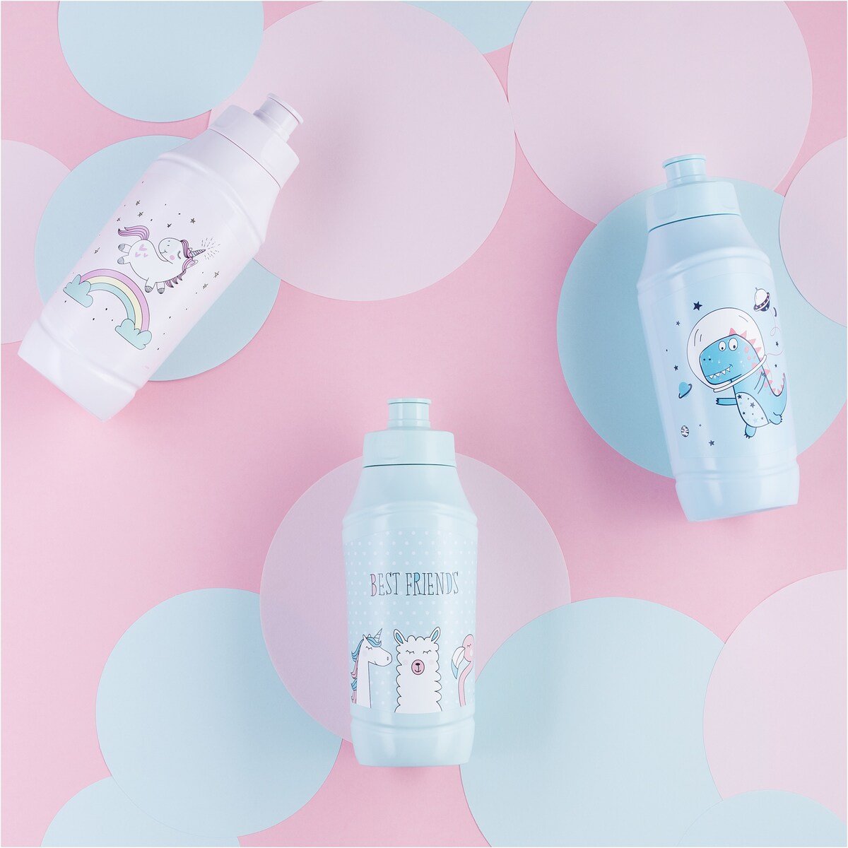 Bidon Dla Dzieci Butelka Na Wodę 375 Ml Dino Niebieski