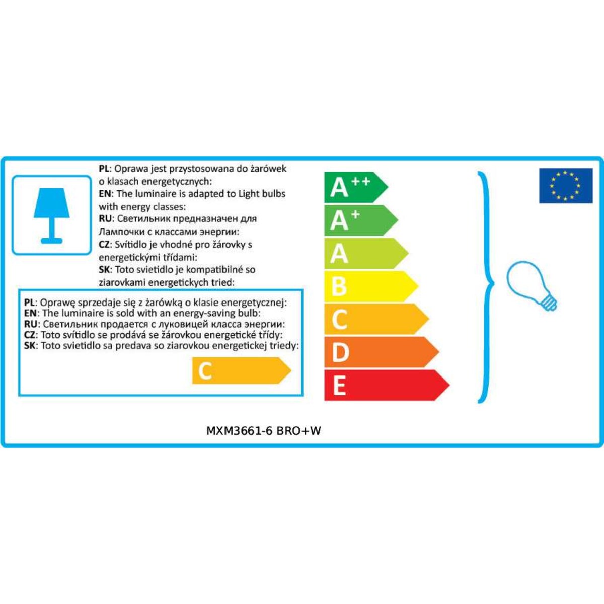 LAMPA sufitowa FIORENZO MXM3661-6 BRO+W Italux metalowa OPRAWA szklana kulista sticks cumulus mosiądz biała