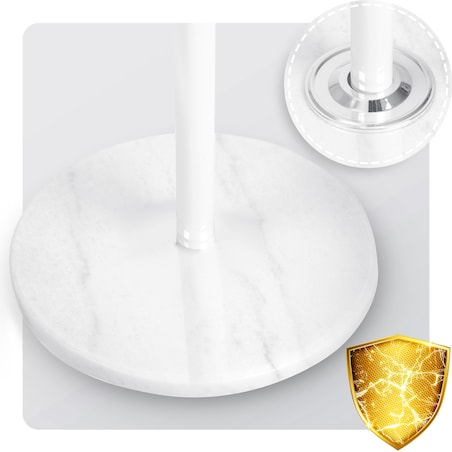 Wieszak na ubrania stojący podłogowy marmur biały Massido