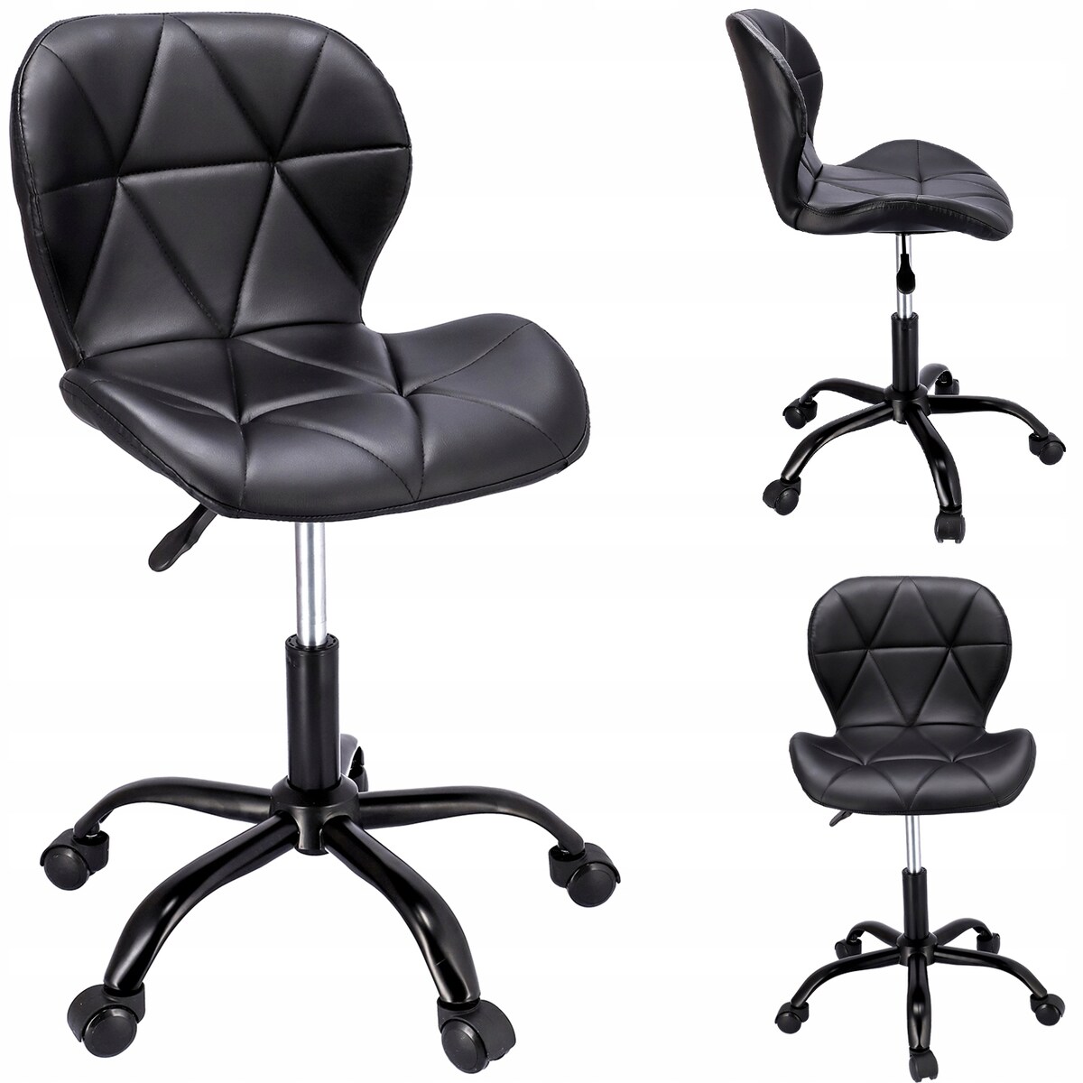 Krzesło biurowe ekoskóra ENDO czarne