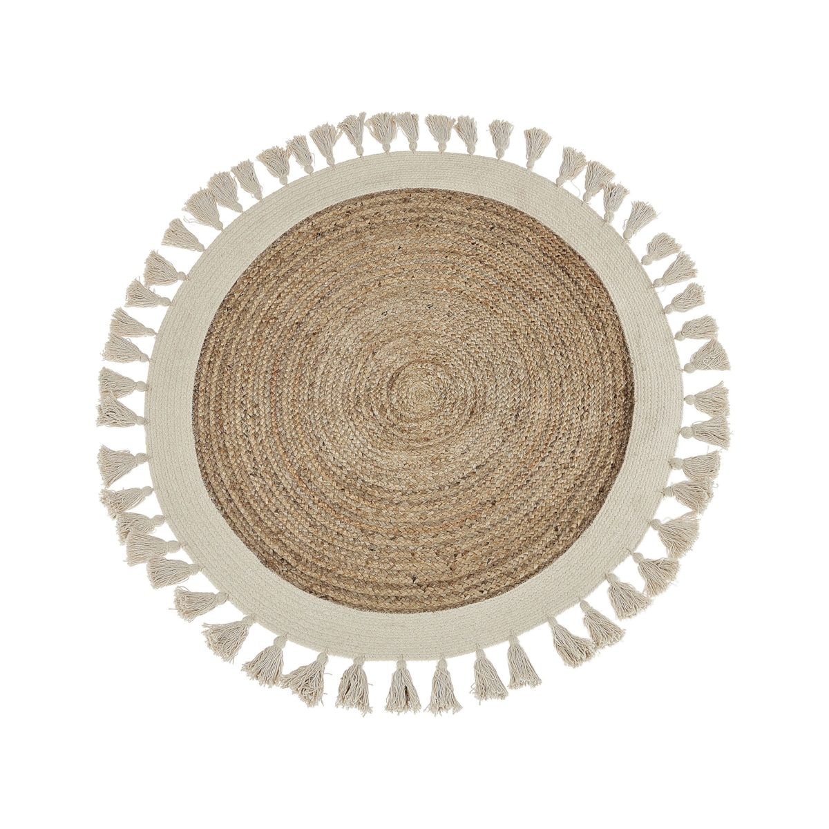 Dywan okrągły z juty ⌀ 120 cm beżowy SAMSUN