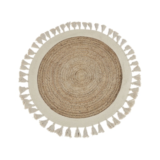 Dywan okrągły z juty ⌀ 120 cm beżowy SAMSUN