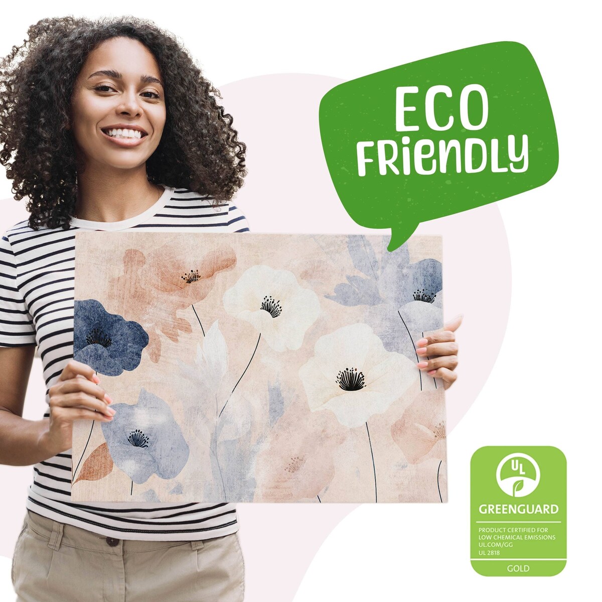 Obraz Na Płótnie Do Salonu Polne Kwiaty Pastelowe Maki Natura 70x50cm