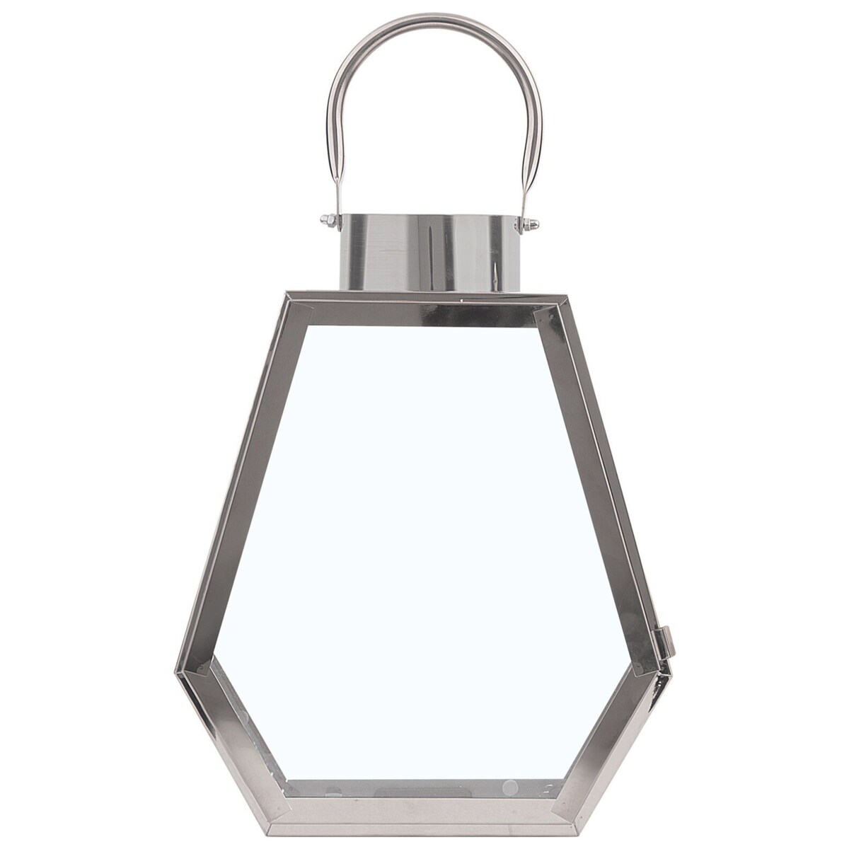 Lampion stalowy 35 cm srebrny CORSICA