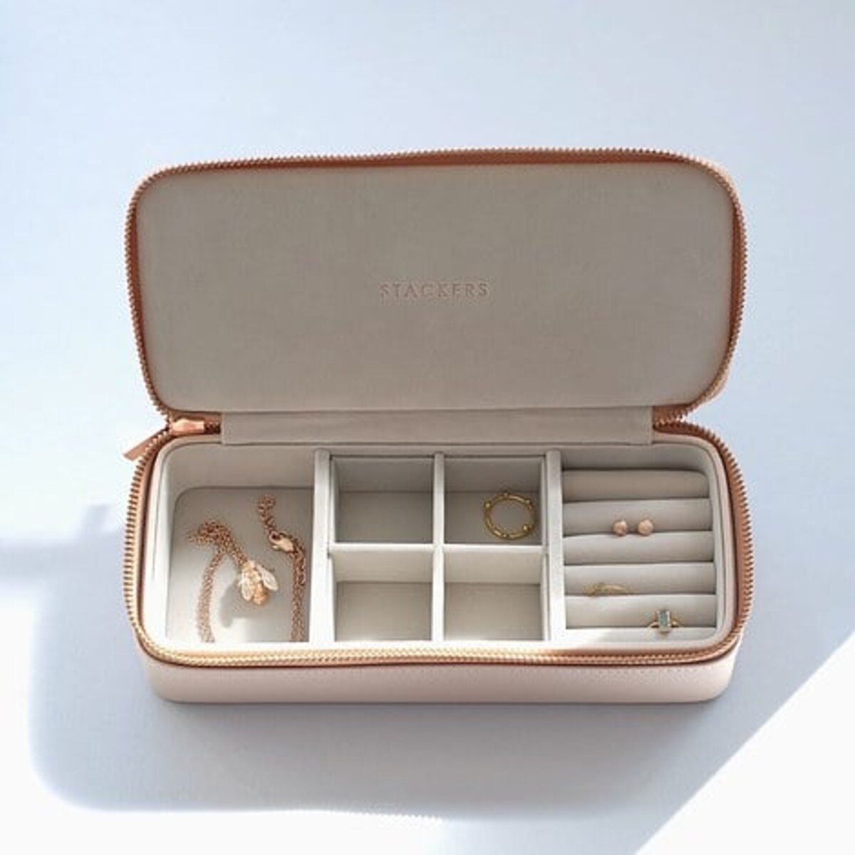 Pudełko podróżne na biżuterię Travel Large Stackers kamienna szarość