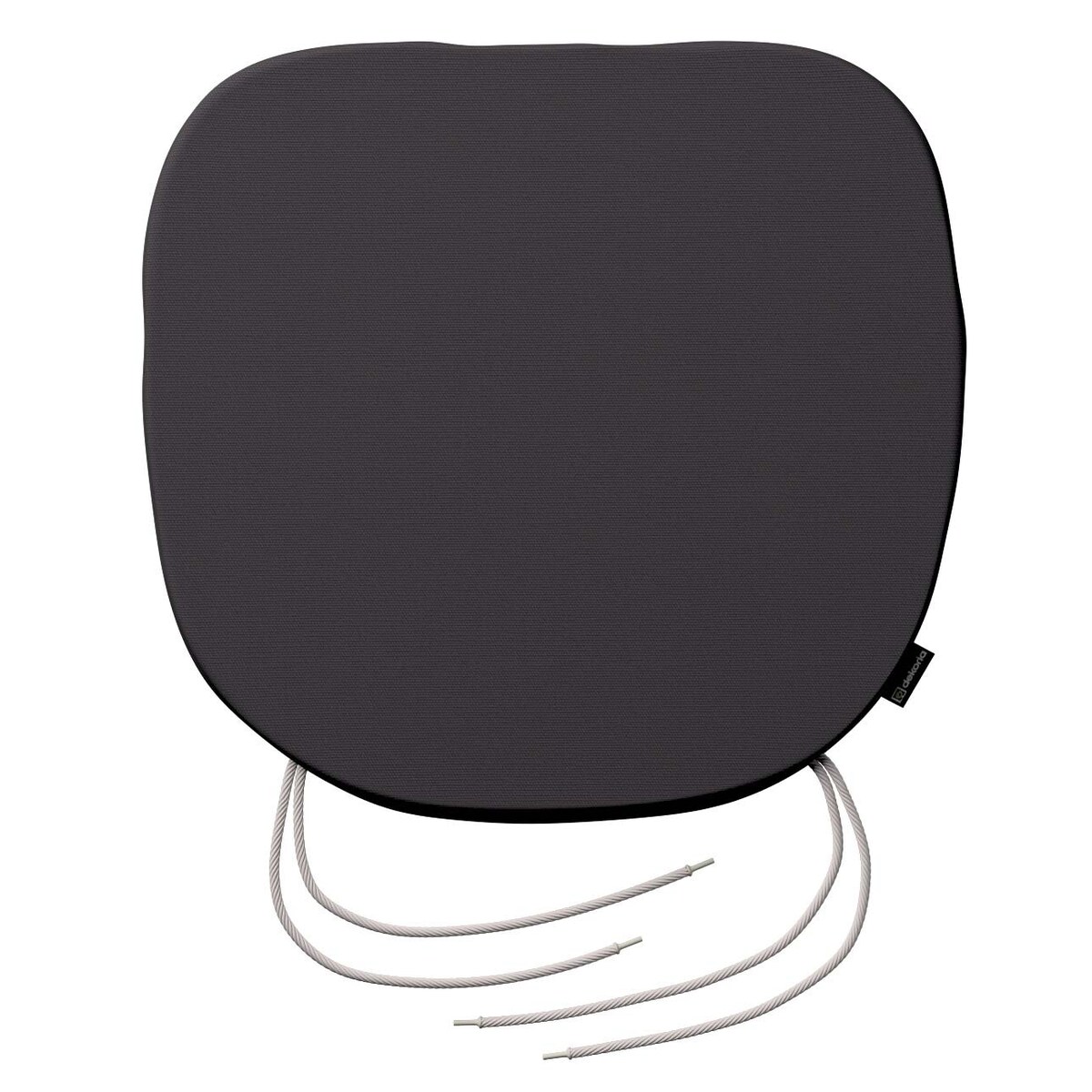 Poduszka na krzesło Bartek, Black (czarny), 40 x 37 x 2,5 cm, Cotton Panama