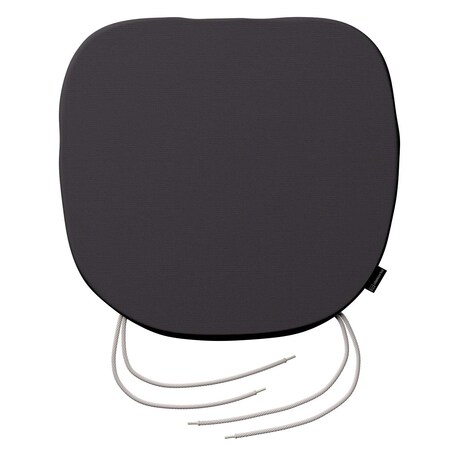 Poduszka na krzesło Bartek, Black (czarny), 40 x 37 x 2,5 cm, Cotton Panama