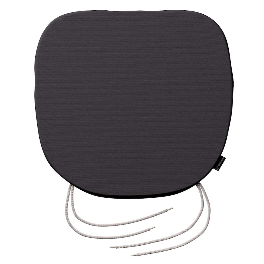 Poduszka na krzesło Bartek, Black (czarny), 40 x 37 x 2,5 cm, Cotton Panama