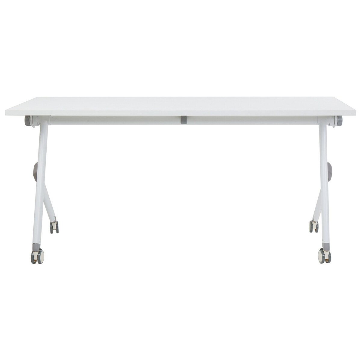 Składane biurko BENDI Biały 160 cm 60 cm Z kółkami