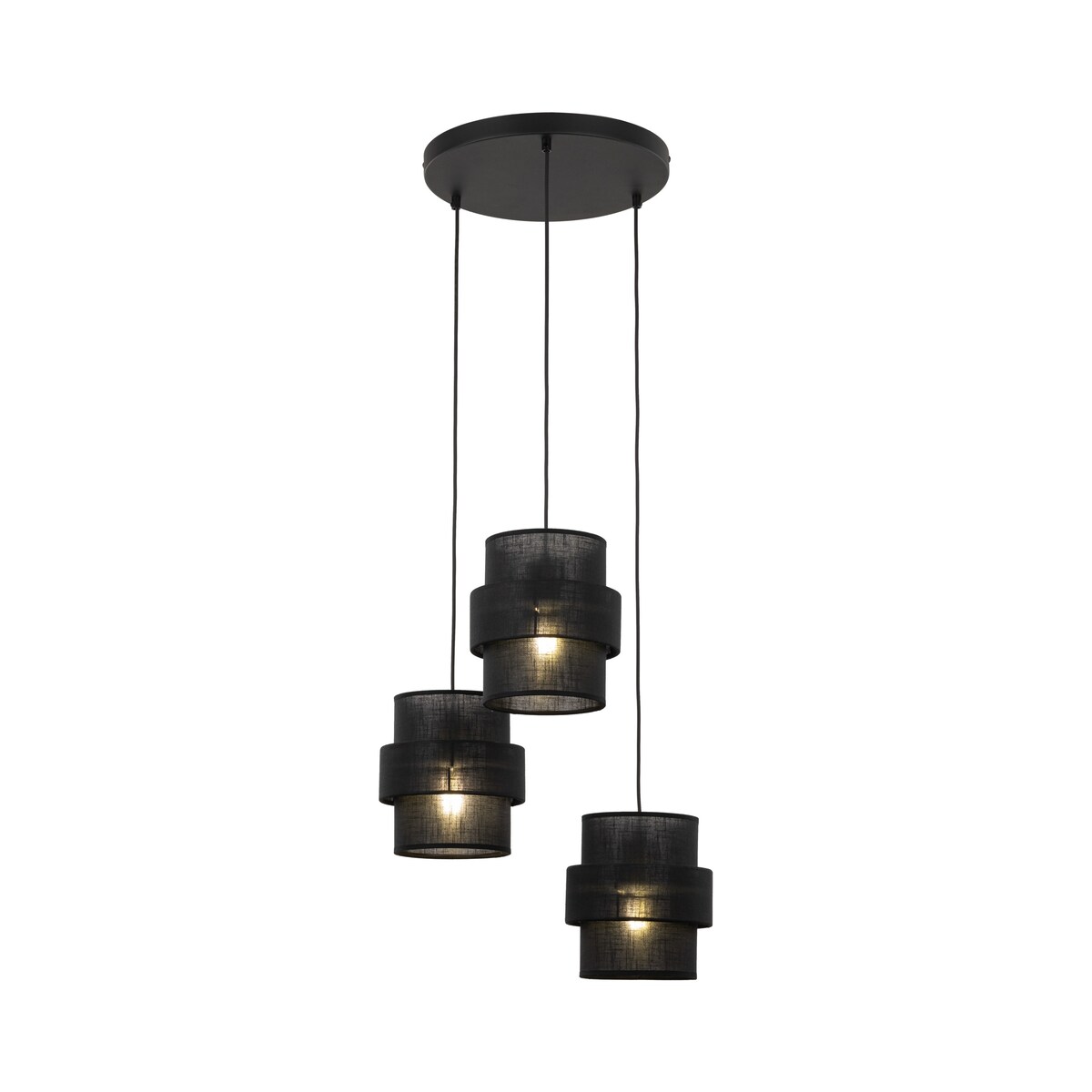Lampa wisząca CALISTO BLACK 5981 TK Lighting czarna 3xE27 regulowana nowoczesna do salonu i jadalni