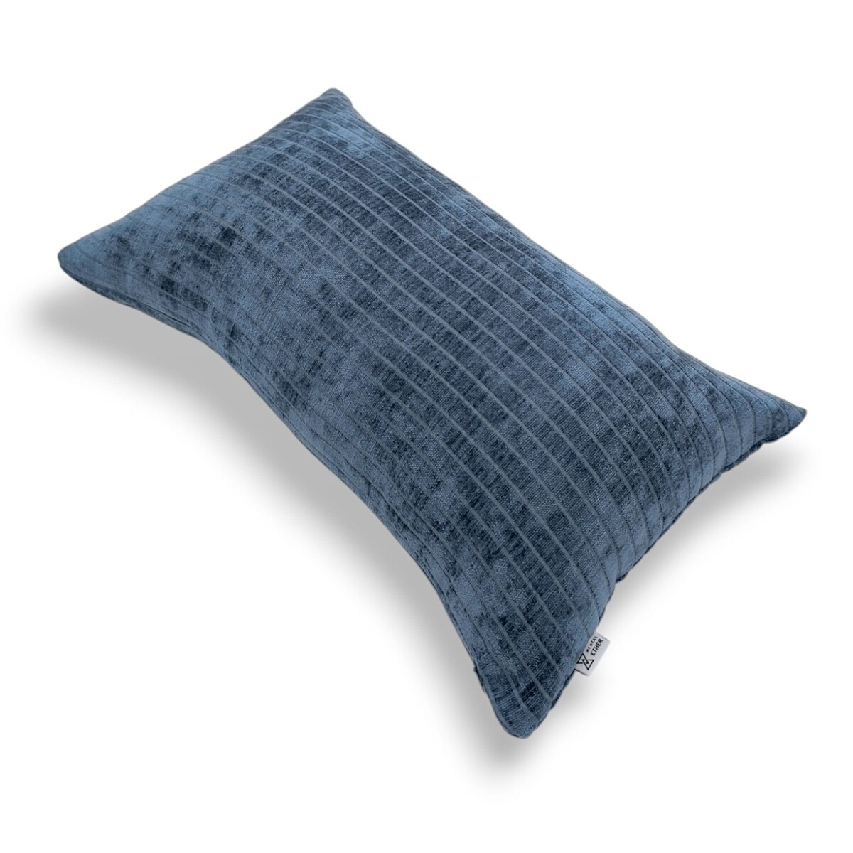 Granatowa poduszka dekoracyjna w prążki 30x50 Lines