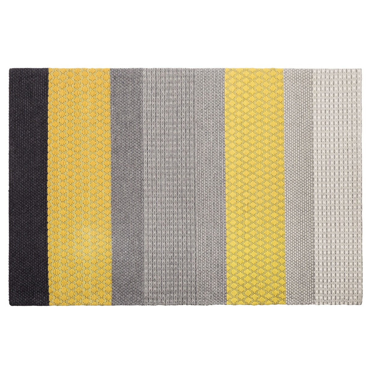 Dywan wełniany 140 x 200 cm żółto-szary AKKAYA
