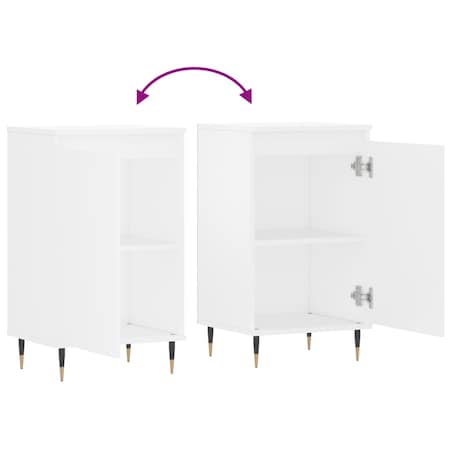 vidaXL Komoda, biała, 40x35x70 cm, materiał drewnopochodny