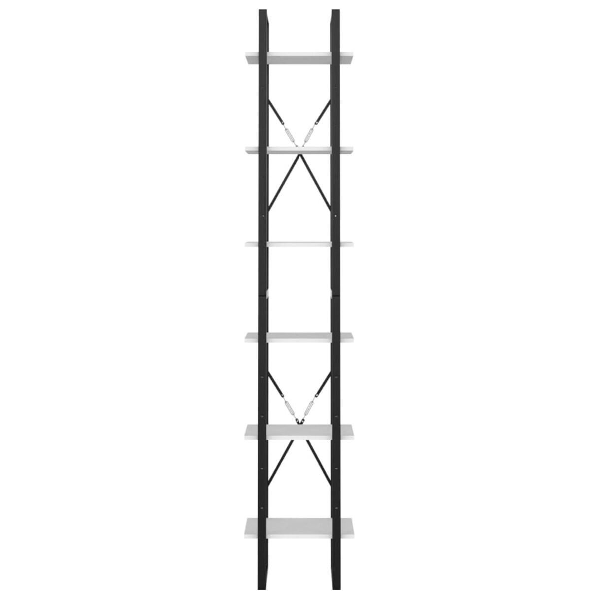 vidaXL Regał na książki, biały, 40x30x210 cm, materiał drewnopochodny