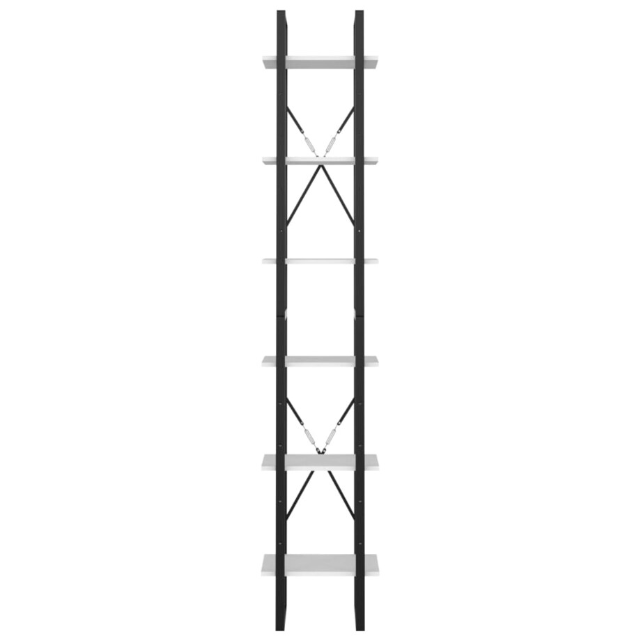 vidaXL Regał na książki, biały, 40x30x210 cm, materiał drewnopochodny