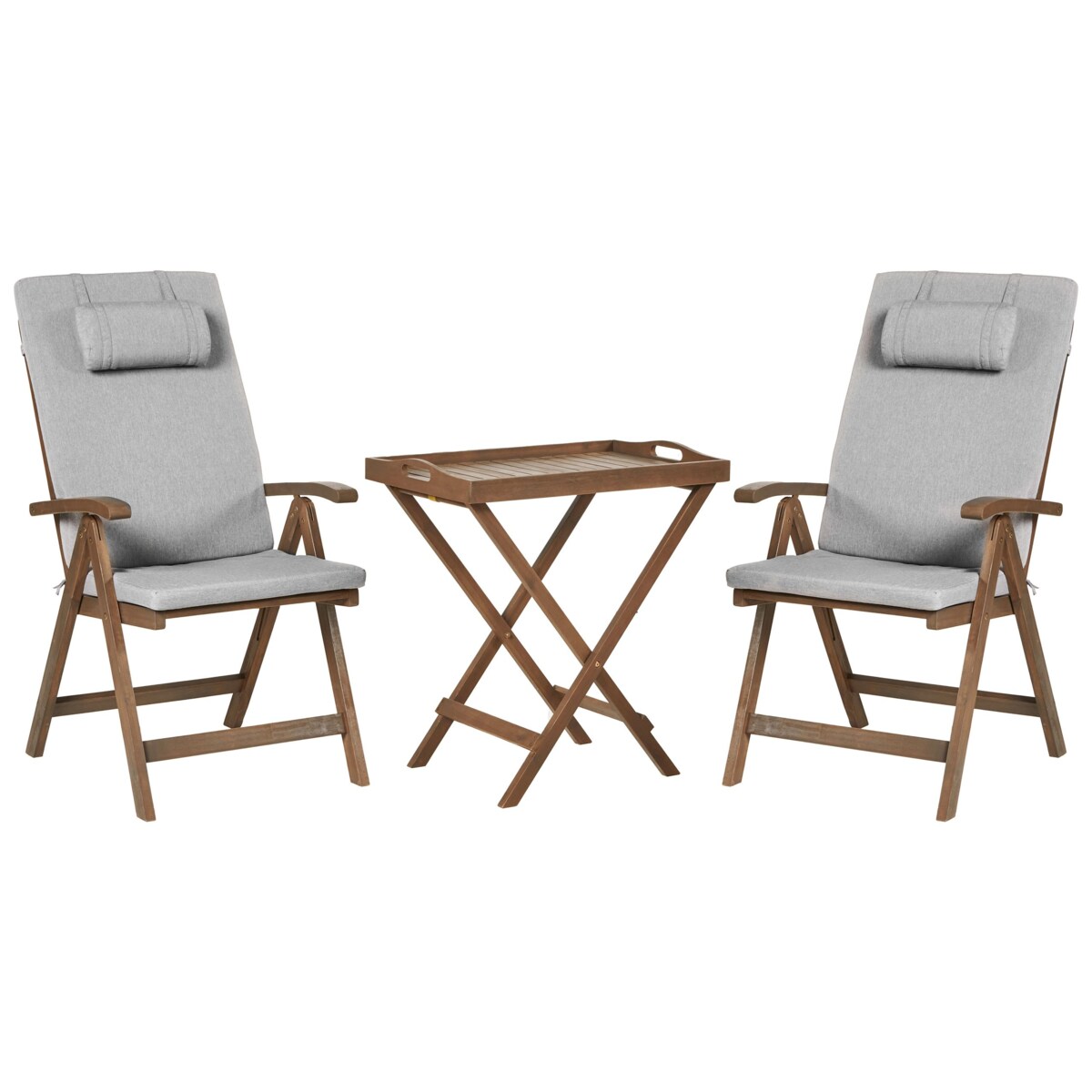 Zestaw mebli balkonowych AMANTEA PREMIUM Drewno akacjowe Szary