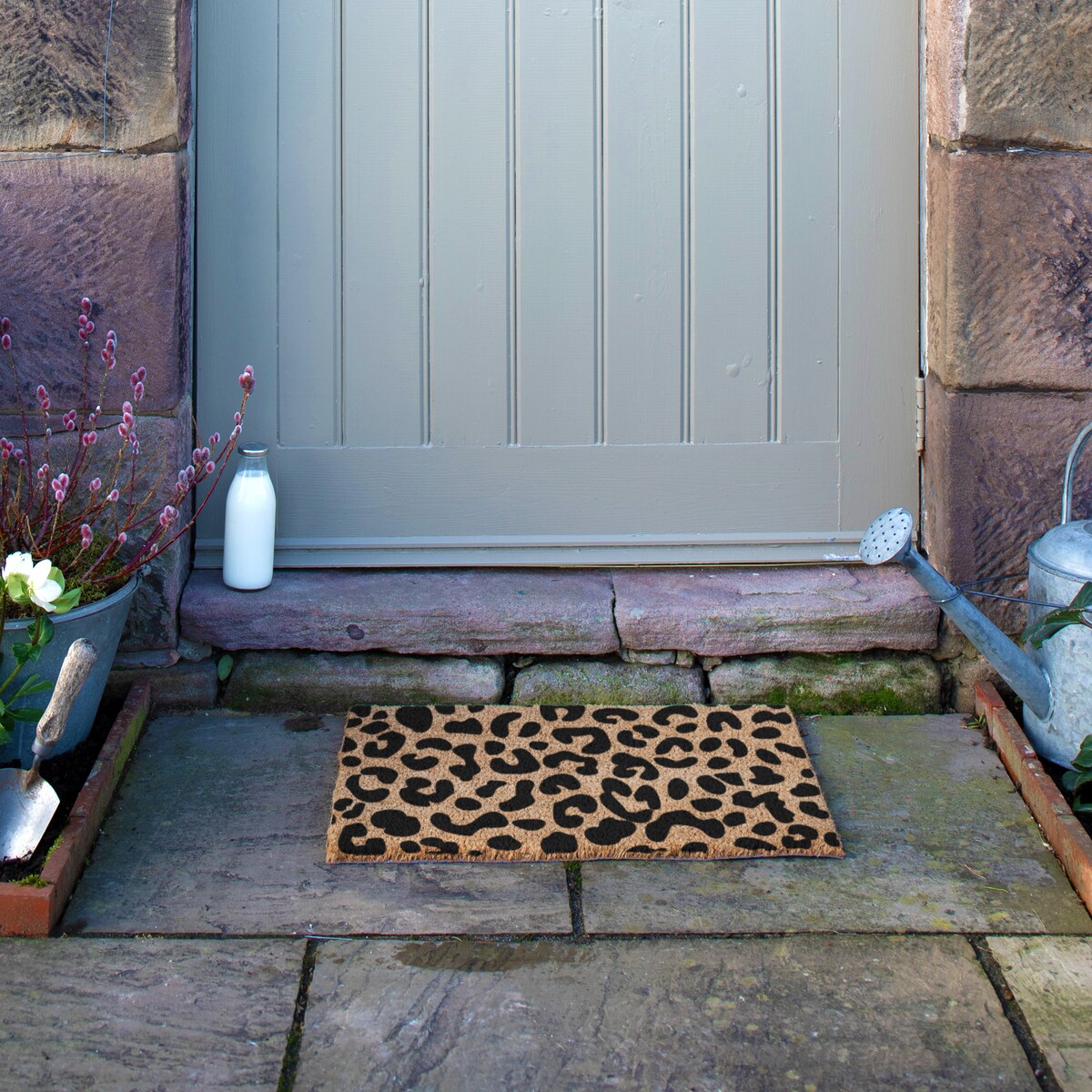 Leopard print doormat