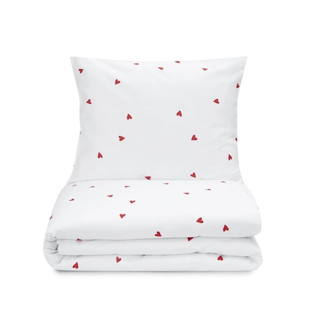 Pościel Serduszka 200 x 200 cm + 70 x 80 cm (2 szt)