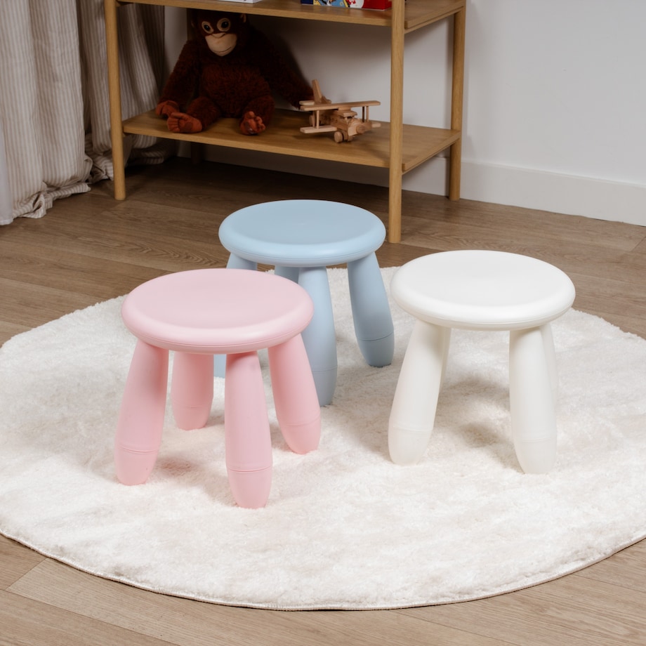 Krzesełko dla dzieci plastikowe stołek dziecięcy biały