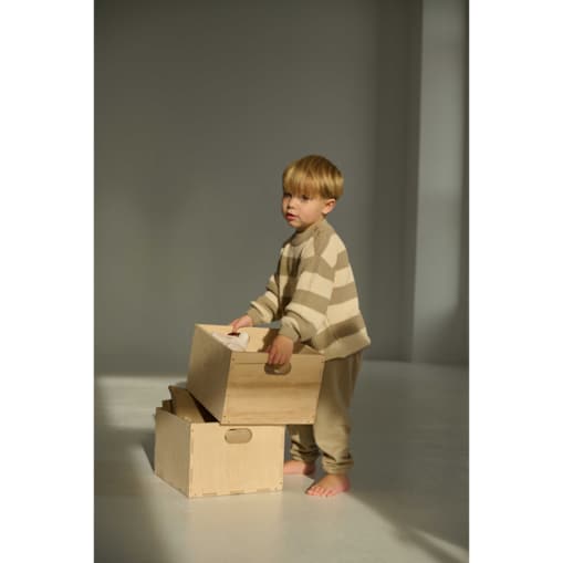 Drewniana skrzynia na zabawki 2 szt.