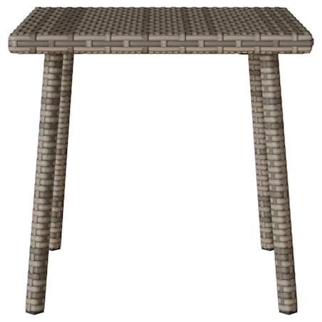 vidaXL Stolik kawowy ogrodowy prostokątny szary 40x40x37 cm polirattan