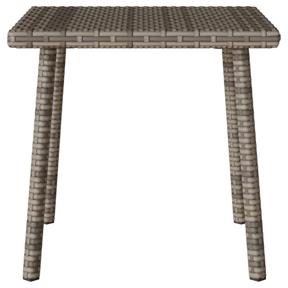 vidaXL Stolik kawowy ogrodowy prostokątny szary 40x40x37 cm polirattan