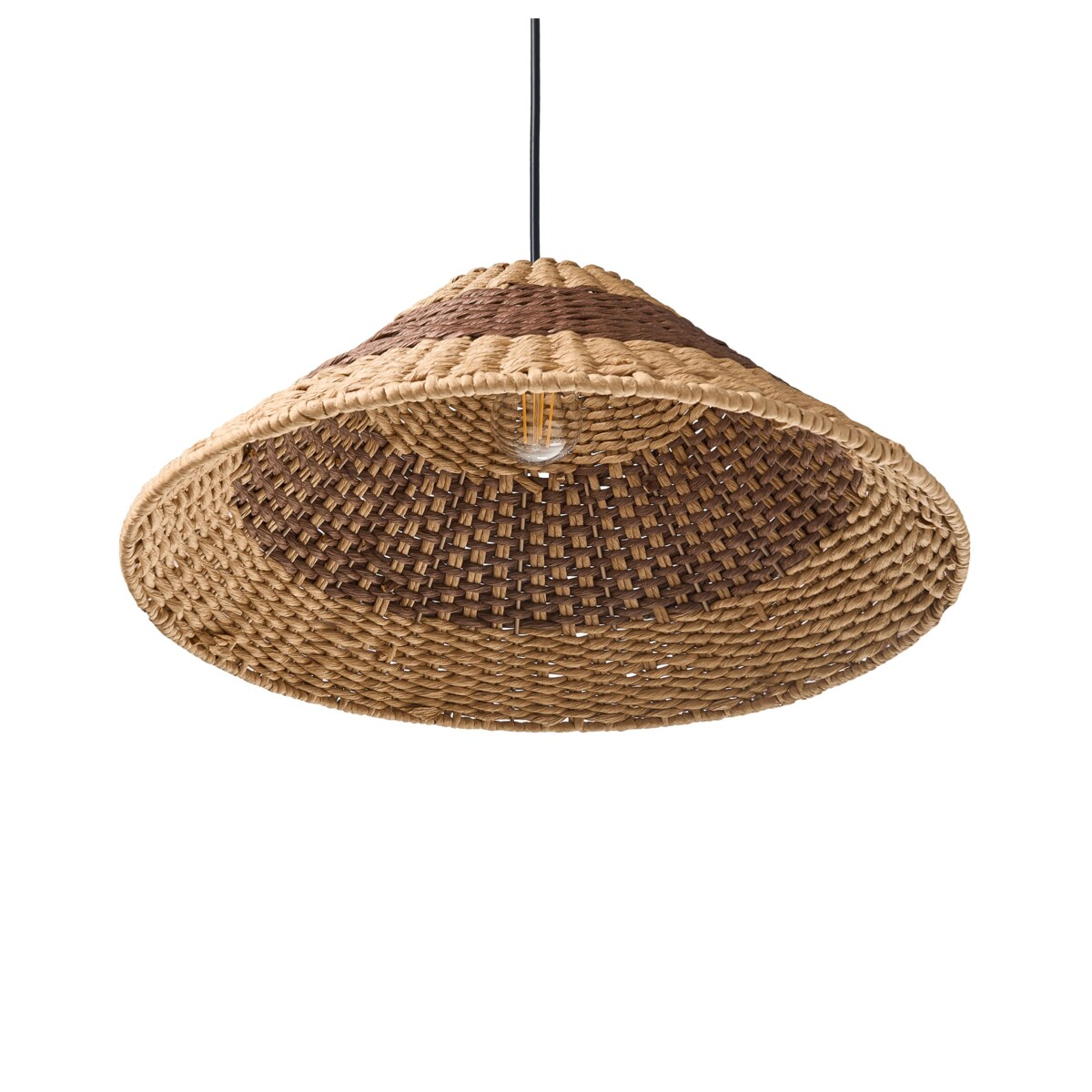 Lampa wisząca BANCAL Papierowa plecionka Naturalny