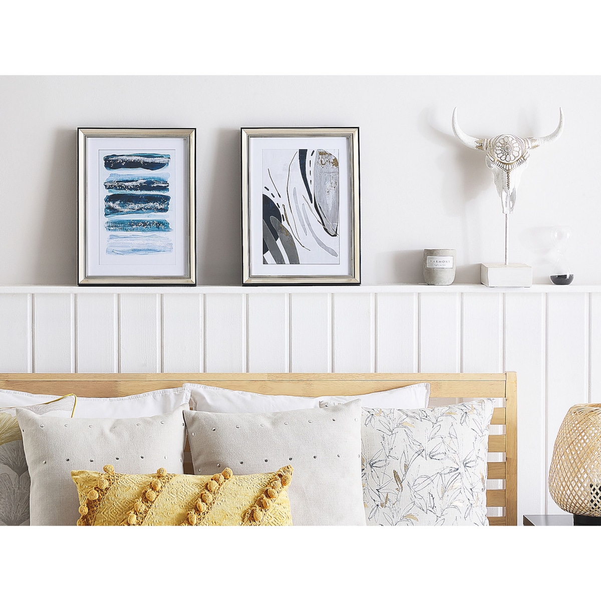 Obraz w ramie morskie fale 30 x 40 cm niebieski FERATE