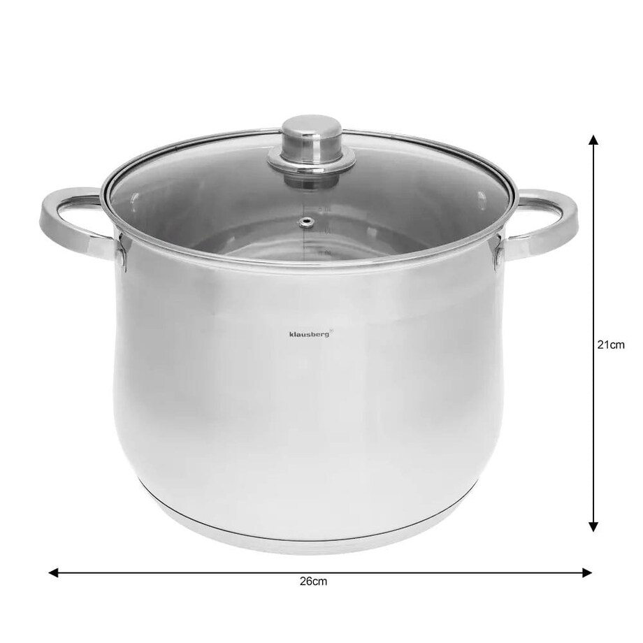 Garnek stalowy gastronomiczny duży 10.7L 26cm KLAUSBERG