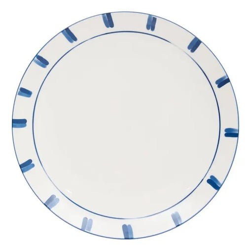 Komplet 6 porcelanowych talerzy obiadowych Oceania, 27 cm