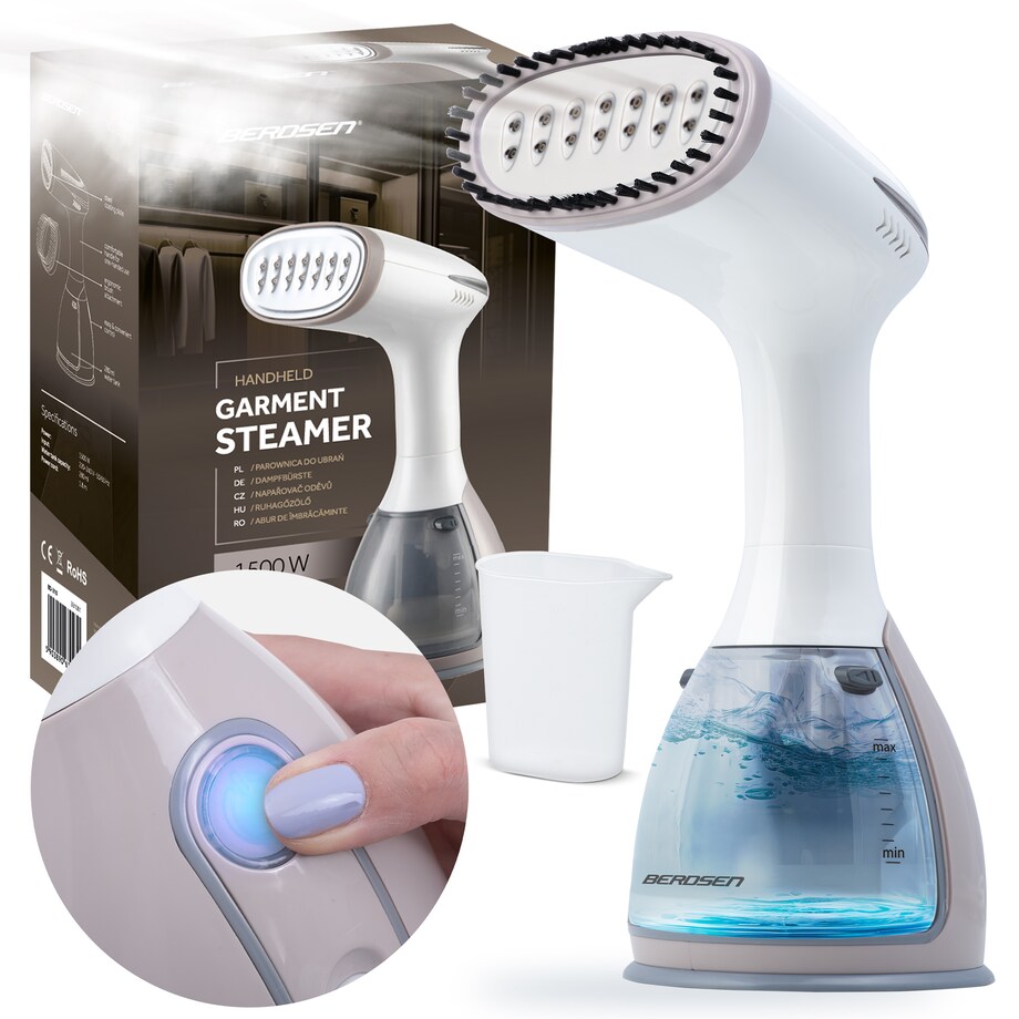 Parownica do ubrań Berdsen 1500W Steamer Żelazko parowe regulacja pary 32g/min