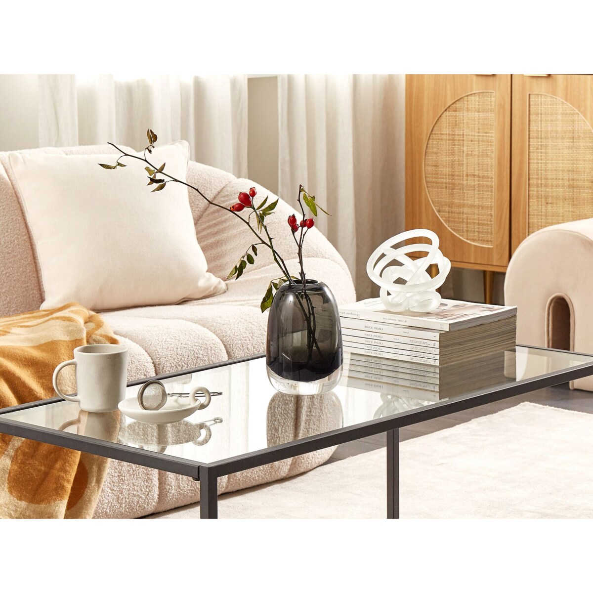 Wazon na kwiaty szklany 18 cm szary FYSKA