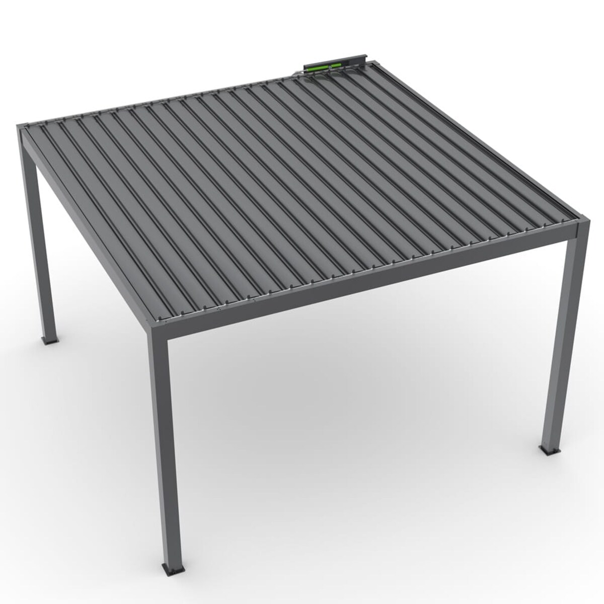 Pergola ogrodowa elektryczna 4x4x2.5m aluminiowa LED antracyt