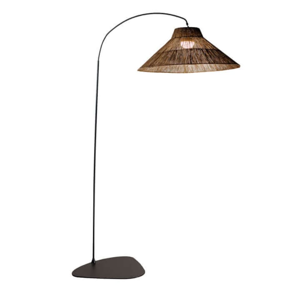 Koszykowa podłogowa lampa Niza LUMNIZ230BXWLNW King Home LED 9W 2700K IP54 brązowa