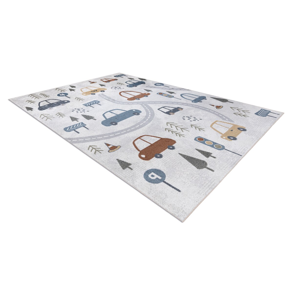 Dywan BONO 8436 Auta, ulica kremowy / jasny 160x220 cm