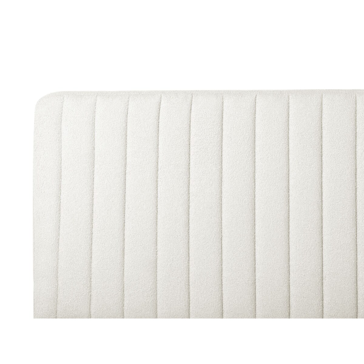 Łóżko Boucle LUNAN 180 x 200 cm Złamana biel