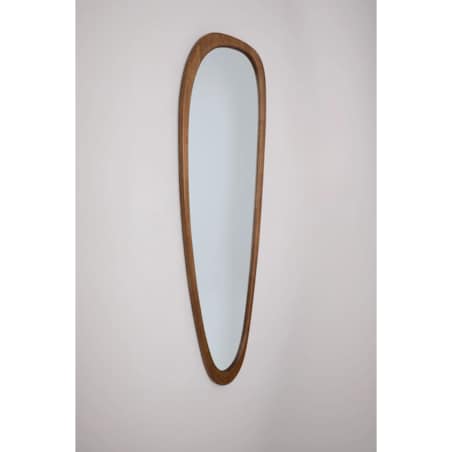 Lustro ścienne z drewna dębowego Arbidel 60 x 165 cm, brązowe