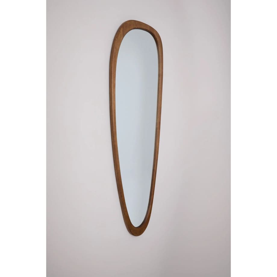 Lustro ścienne z drewna dębowego Arbidel 60 x 165 cm, brązowe