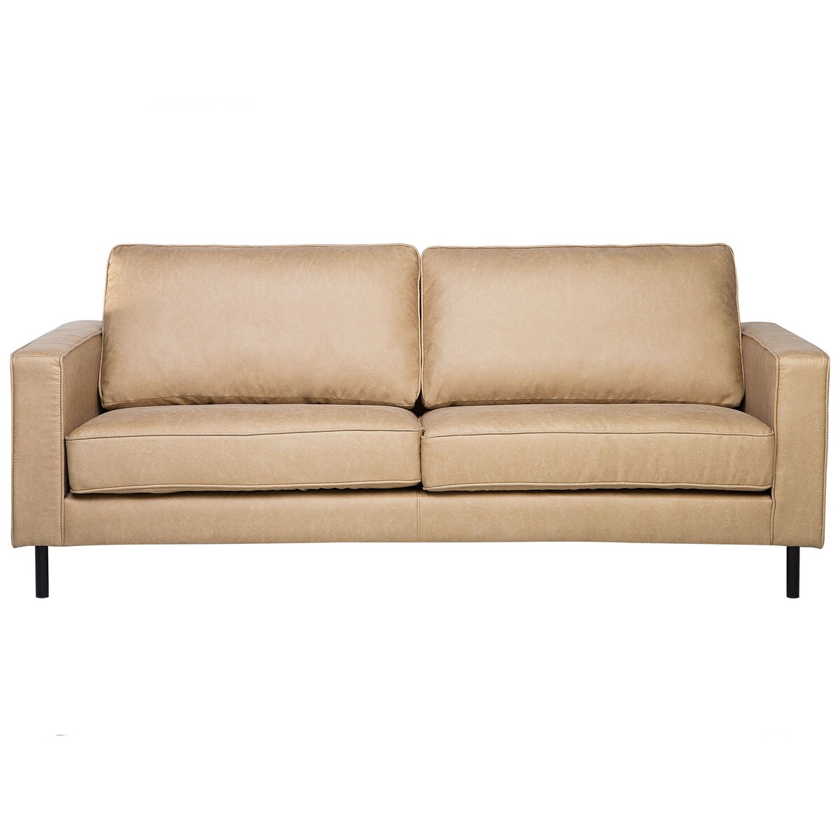 Sofa dla 3 osób SAVALEN Ekoskóra Beżowy