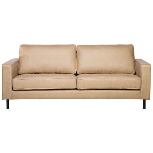 Sofa dla 3 osób SAVALEN Ekoskóra Beżowy